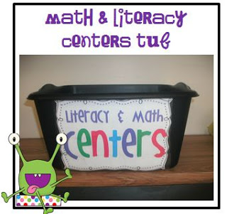 Math & Literacy Centers Organization & Labels