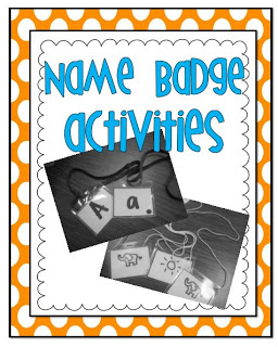 Name Badge Activities FREEBIE!