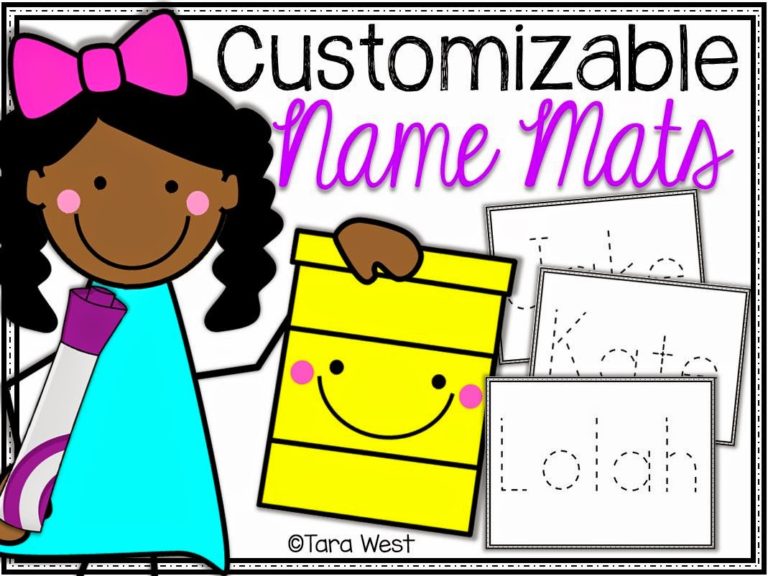 Freebie Customized Name Mats For YOUR Class!