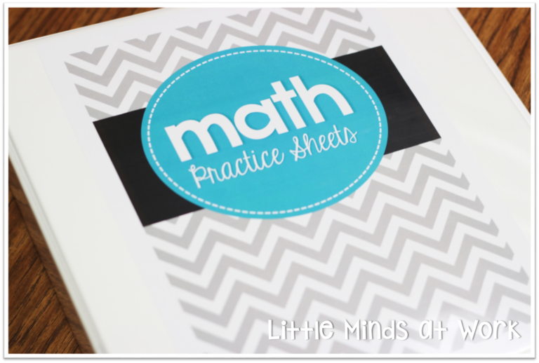 Organizing the Math Practice Sheets Bundle {with a freebie}