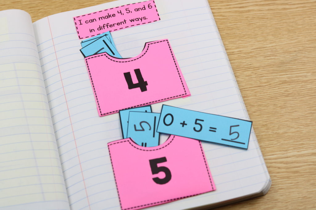 first grade interactive math notebook