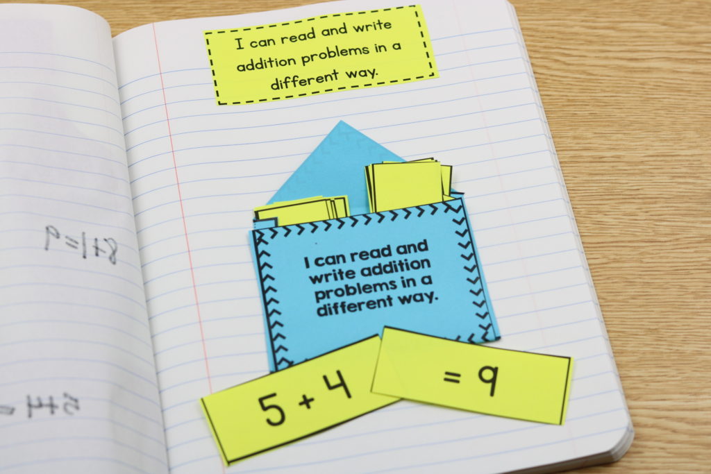 first grade interactive math notebook