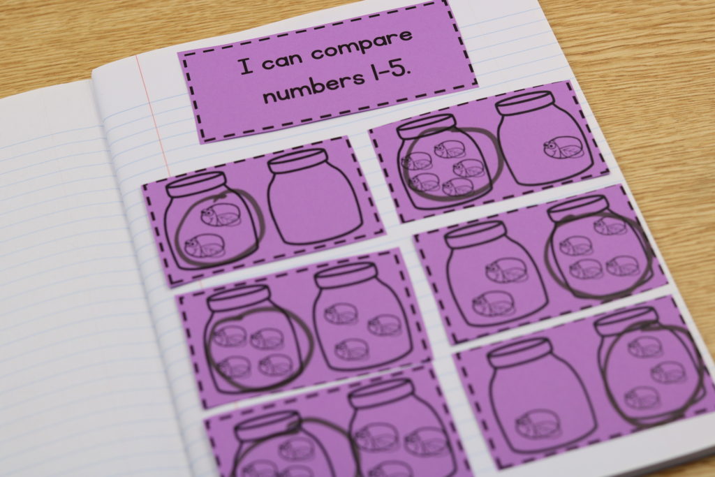 kindergarten interactive math notebook