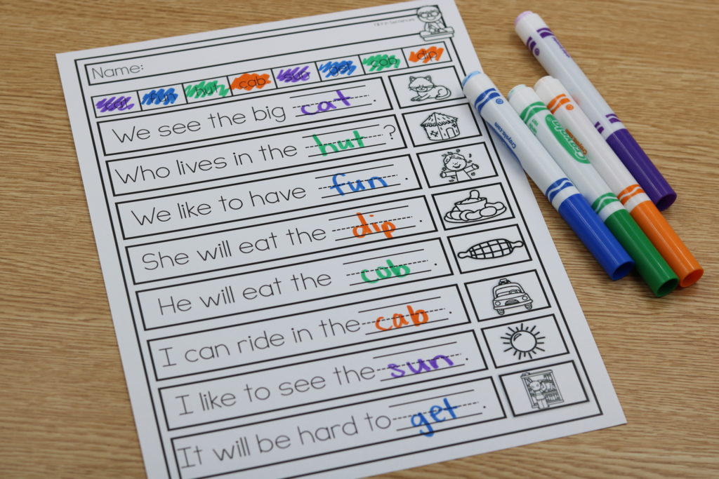 Kindergarten Sentences