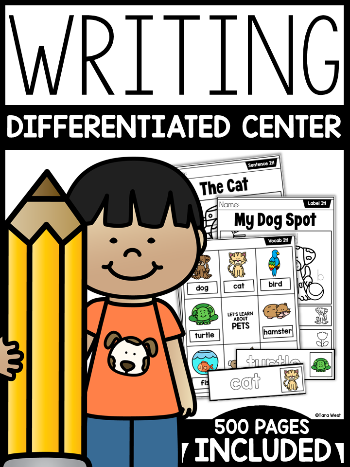 Kindergarten writing center