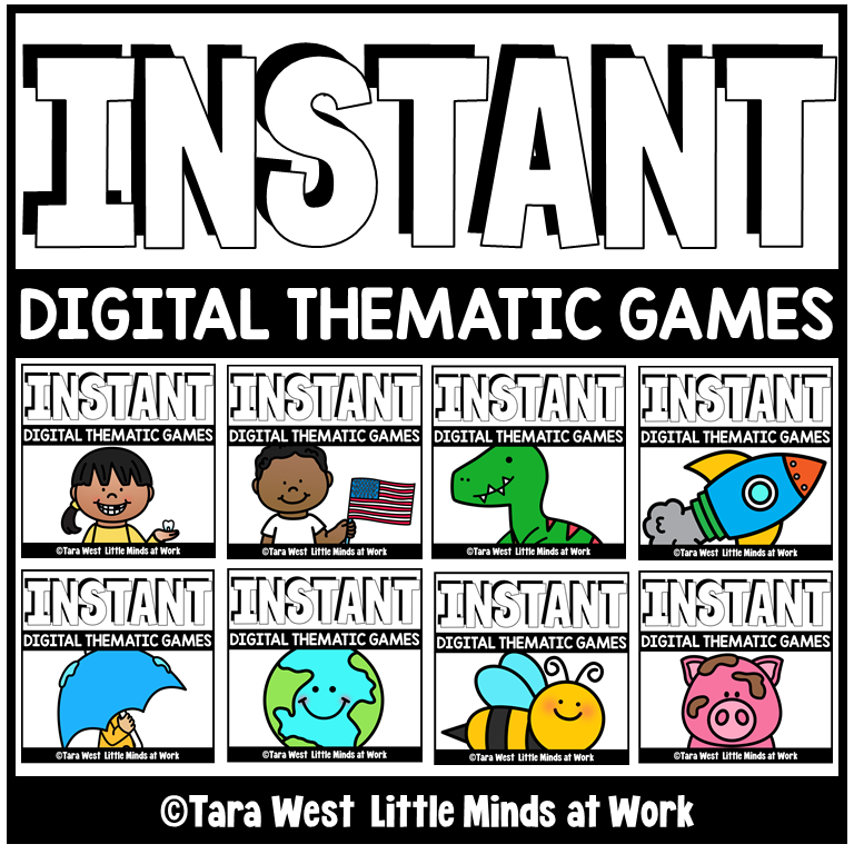 INSTANT Digital Thematic Mini Games: EARTH DAY LOADED TO SEESAW & GOOGLE  SLIDES