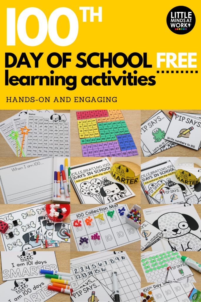 100th day of school free kindergarten downloads