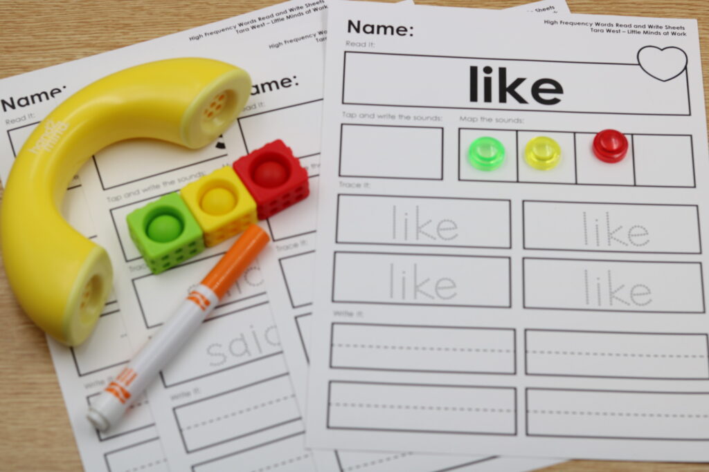 Free High Frequency Word Sheets