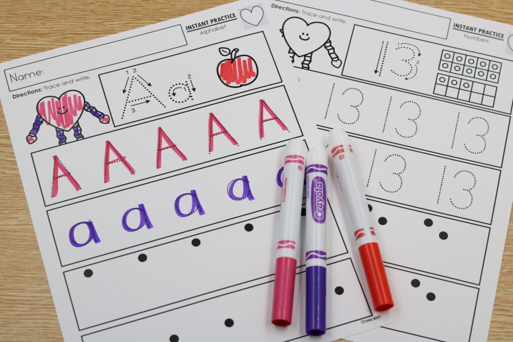 Free February kindergarten worksheets