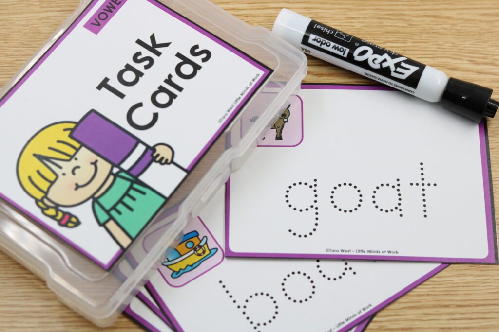 decodable handwriting task cards